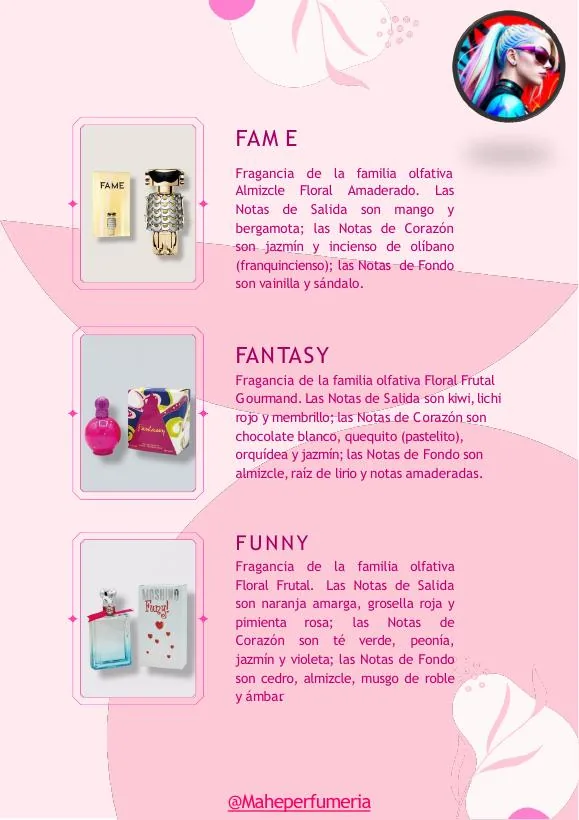Selección de perfumes para dama